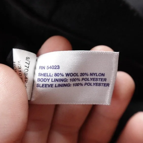 Gap Jacket Womens M Black Wool Double Breasted Peacoat Car Coat Heavy Preppy Y2K - Picture 8 of 10